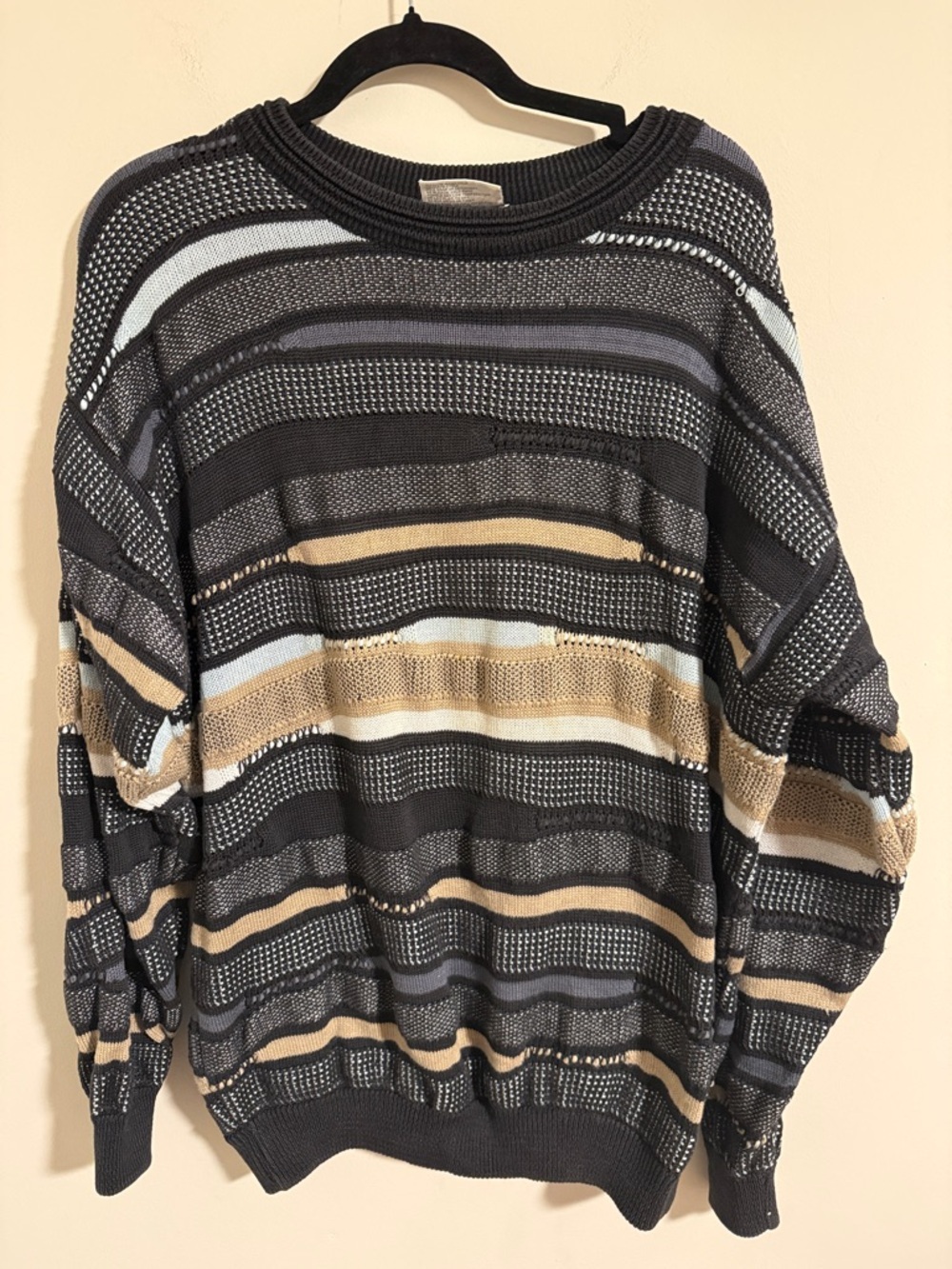 Vintage COOGI Australia Men’s Striped Crewneck Sweater SiZe XL some stains